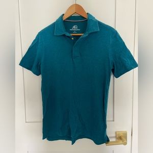 Surfside Supply stretch polo shirt, teal, small